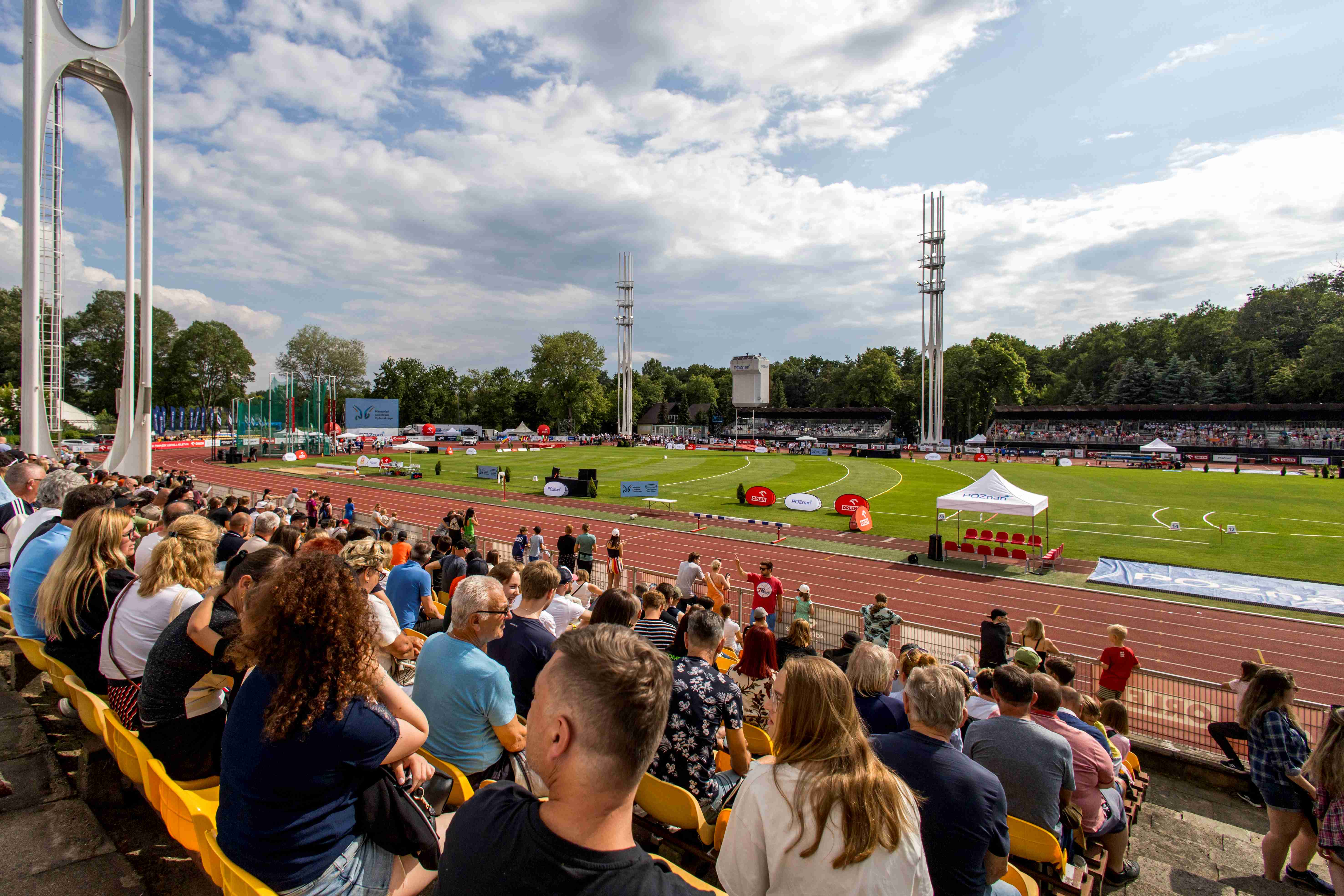 Stadion Golęcin podczas zawodów lekkoatletycznych